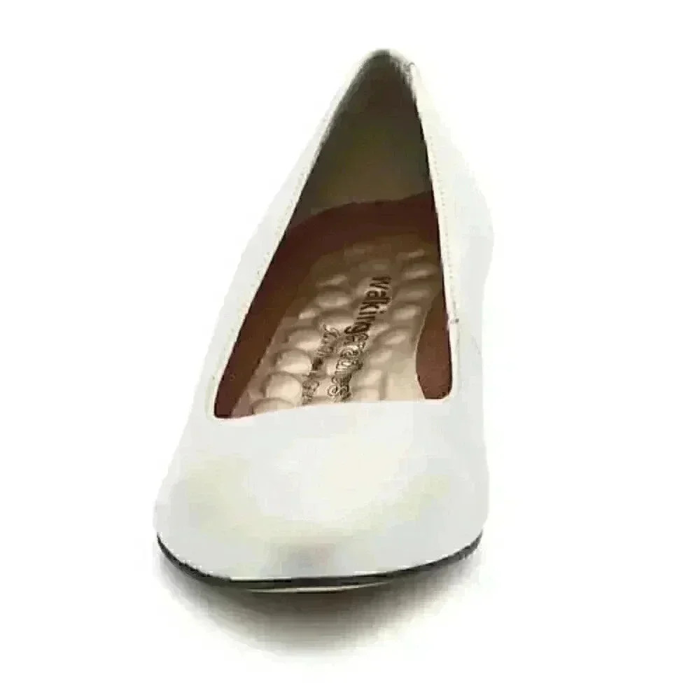Walking Cradles Heidi White Leather pump Size 9.5 Wide Save $65.00 - Picture 5 of 11